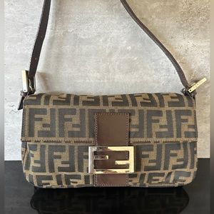 SOLD.  Authentic Vintage Fendi Zucca Baguette